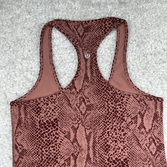Lululemon Cool Racerback Snakeskin Print Desert Snake Bark Berry - Picture 6 of 12